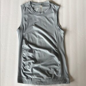 Athleta Ruched Blue Tank Top Size Large